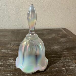 Fenton French Opalescent iridescent Bell, Unpainted